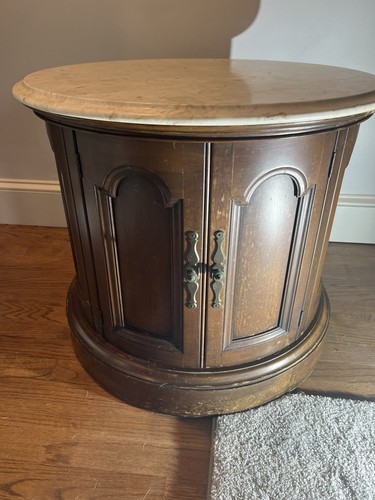 Drum barrel table marble top - drum/barrel,