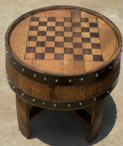 Checker board barrel - checker, side